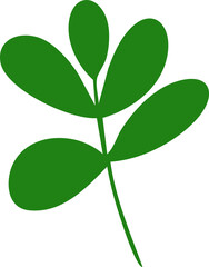 Tropical Green Botanical Leaf Clipart Set