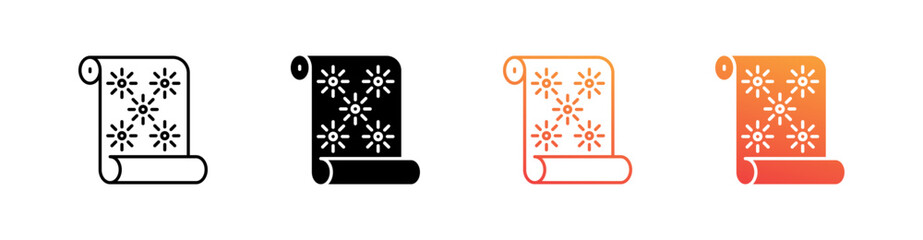 Wallpaper Multiple Style Icon Set Vector 