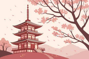 illustration-of-a-cherry-blossom-festival