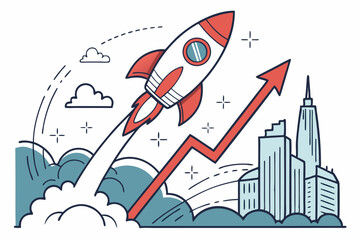 Fototapeta premium rocket in space