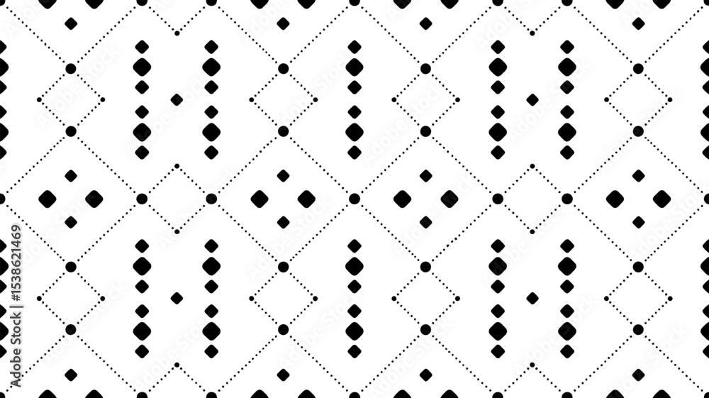 Poster seamless geometric pattern background vector design black and white minimal abstract wallpaper textu