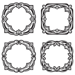 Scrapbooking Decorative Vector Floral Border Packs
