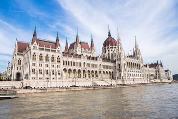 building of hungarian parliament in Budapest in Hungary