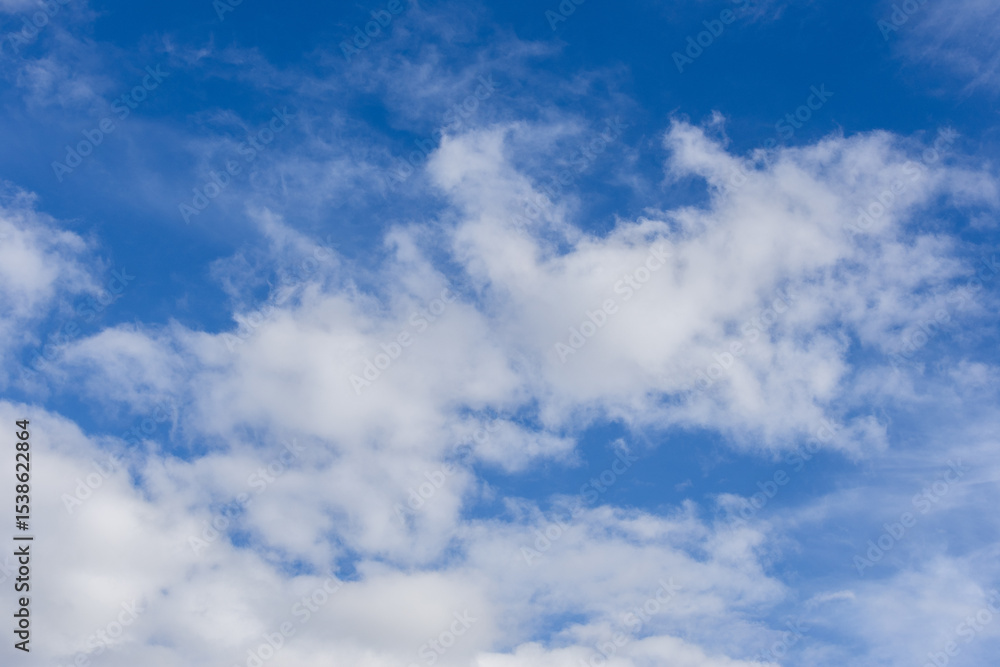Canvas Prints scenic view of white clouds on the blue sky.