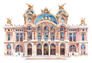 Fototapeta premium PNG Opera Garnier architecture illustration building.