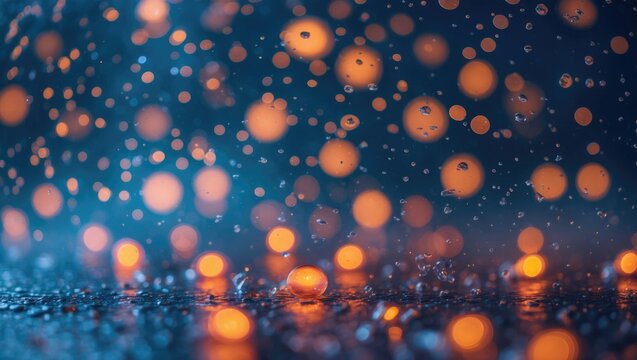 Glitter lights abstract background featuring particles, with defocused bokeh and dark festive texture.