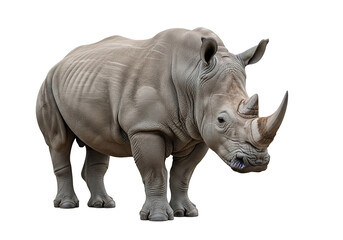 rhinocéros isolé sur un fond blanc
