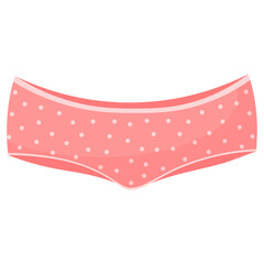 Vector cartoon image of women's panties. Hygiene element for your design