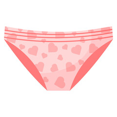 Vector cartoon image of women's panties. Hygiene element for your design