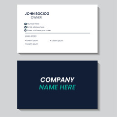 Clean Minimalist Business Card Template &ndash; Simple and Elegant Design
