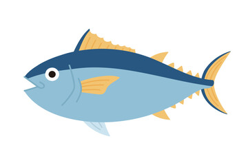 シンプルな鮪の横向きのイラスト