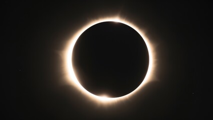 Obraz premium Complete solar eclipse observed during a full eclipse of the sun.