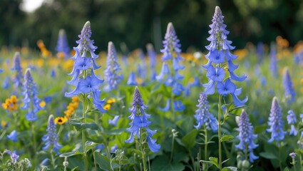 Obraz premium A garden featuring lobelia plants