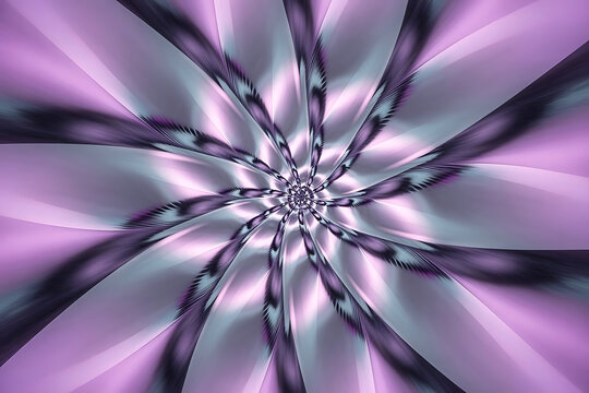 Purple fractal abstract background with colorful geometric patterns and light effects