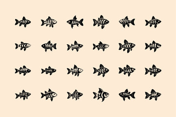 Celestial Pearl Danio, ‍aquarium fish, vector art illustration