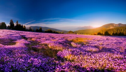Fototapeta premium field of purple flowers