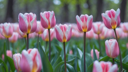 Fototapeta premium Detailed view of a vibrant Siam Tulip blossom