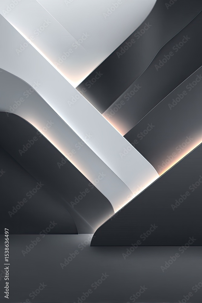 Poster stylish black and grey abstract background with angular design