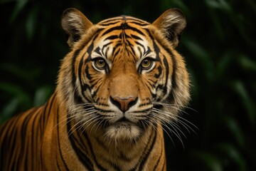 Detailed close-up of a Bengal Tiger