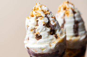 ice cream in a cone close-up