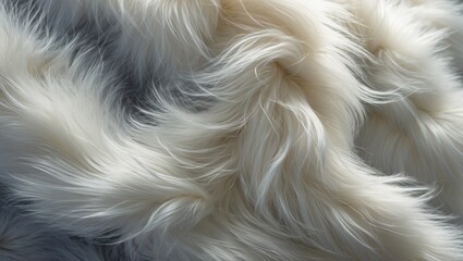 White Grey Wolf and Fox Fur: Natural Animal Wildlife Texture for Background, Wallpaper, and Decor