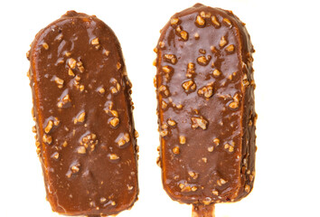 chocolate ice cream on a stick