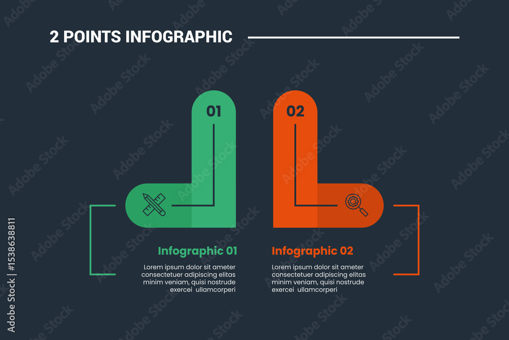Poster comparison choice infographic process diagram with creative round rectangle create arrow shape with 