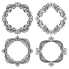 Luxury Decorative Vector Floral Border Packs
