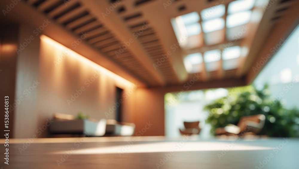 Aufkleber defocused abstract background of hotel lobby with empty space.