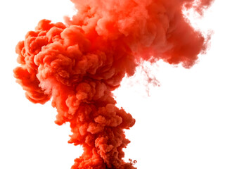 red smoke isolated on white background