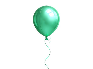 green balloon isolated on white background