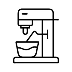 Kitchen mixer with bowl and beater in minimalist design  