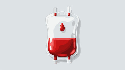 Blood Donation Bag: Simple Vector Illustration