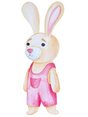 Watercolor baby shower illustrations set with teddy bear and baloons for child party greeting cards, kids birthday invitations, website and packaging.