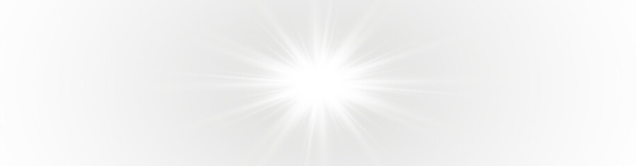 Magic light flash png. Spotlight explosion with sparkle effect, glow beam, and neon illumination. Transparent background for vector concert, disco show, or festive projection.

