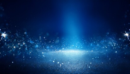 abstract blue night luxury awards background dark blue particle glitter luxury light panoramic background