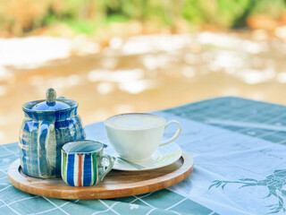 tea and coffee by the river