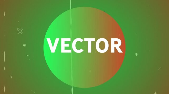 Displaying vector title on gradient canvas, rotating circle forming AEC transforming to VECTOR