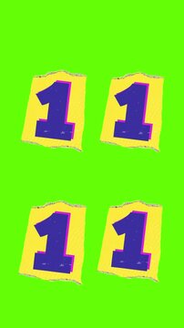 1111, numbers on a green background