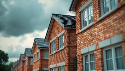 Fototapeta premium Day view of New Build Development Estate in the UK