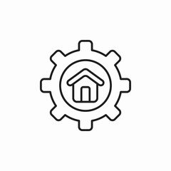 house settings configuration icon sign vector