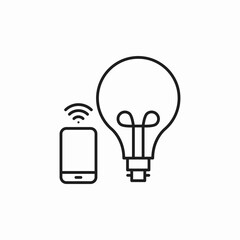 light bulb wireless control icon sign vector