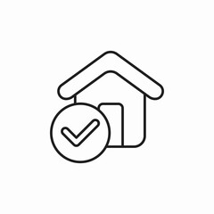 real estate check mark icon sign vector