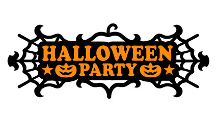 Halloween Party Typography Lettering