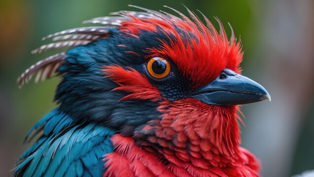 Detailed close-up of a southern screamer bird's head and neck