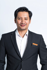 Portrait  handsome man  on white background