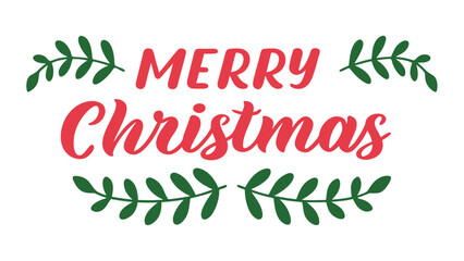 Merry christmas typography text vector illustration