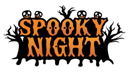 Spooky Night Halloween Typography