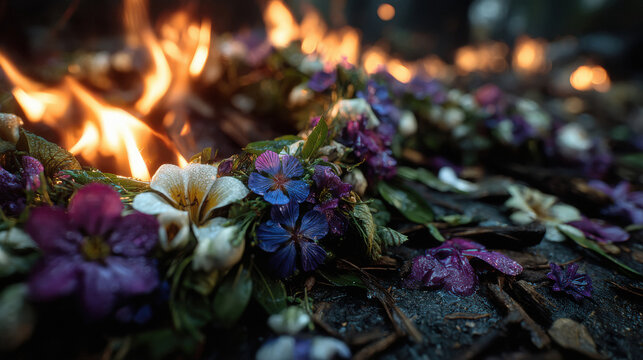 beautiful abstract background with Beltane: Celebrates the height of spring and the fertility of the earth.