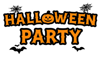 Halloween Party Typography Lettering